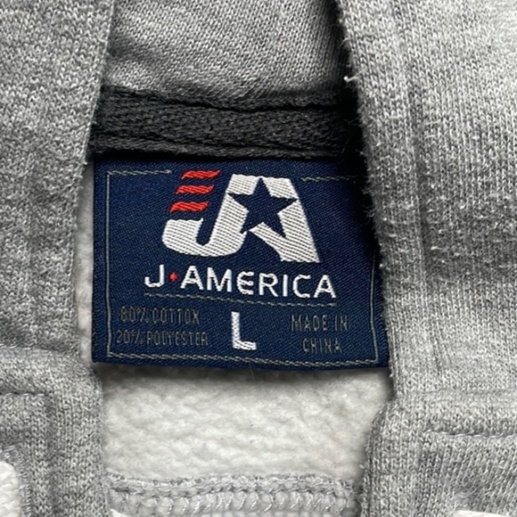 J. AMERICA Gray Hoodie with Logo - Picture 3 of 8